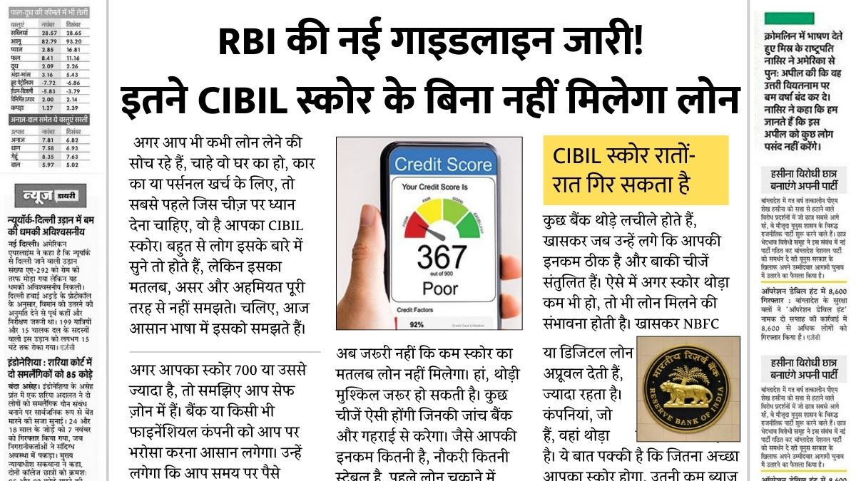 CIBIL Score Rules